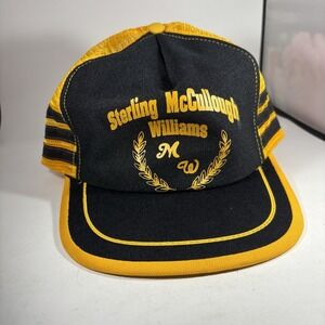 Vintage‎ Sterling McCullough Fun Home 3 Stripe Snapback Trucker Hat Black  USA